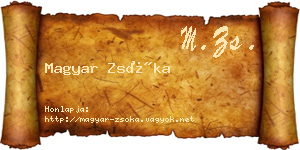 Magyar Zsóka névjegykártya