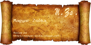 Magyar Zsóka névjegykártya