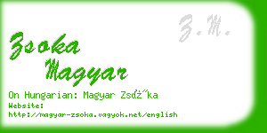 zsoka magyar business card